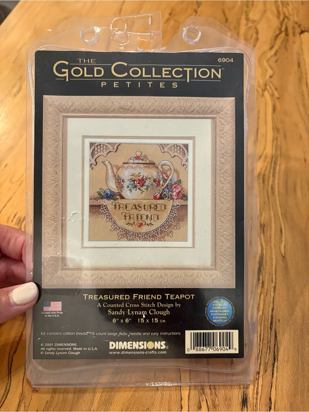 Dimensions Gold Collection Petites Treasured Friend Teapot Cross Stitch Kit 6904
